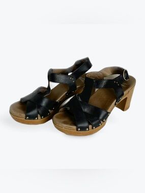 Dansko Black Leather Sandals size 39